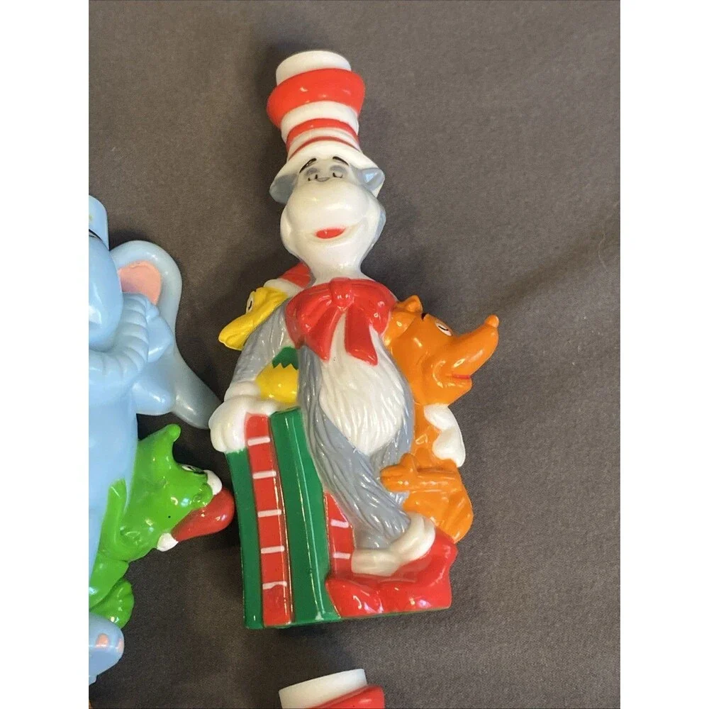 10 Cat In The Hat Dr. Seuss Christmas Holiday Light Strand Covers Colorful